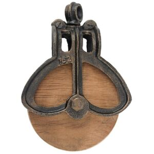 Design Toscano SP421 5 Inch Medium Iron and Wood Farm Pulley