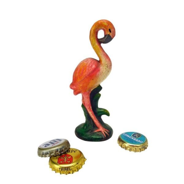 Design Toscano SP967 2 Inch Flamingo Cast Iron Bottle Opener - Pink