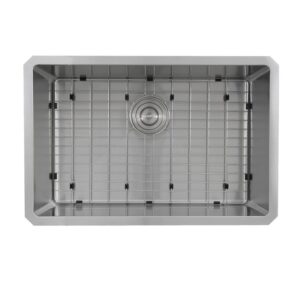 Nantucket Sinks SR2818-16 Pro Series 28 Inch Rectangle Single Bowl Undermount 16 Gauge Stainless Steel Kitchen Sink