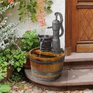 Design Toscano SS11155 13 1/2 Inch Cistern Well Pump Barrel Fountain