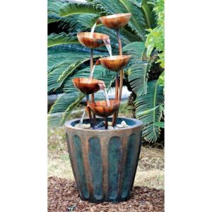 Design Toscano SS5312 14 Inch Copper Falls Cascading Garden Fountain