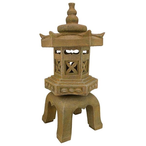 Design Toscano SS8577 13 1/2 Inch Sacred Pagoda Lantern Illuminated Statue