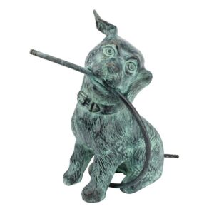 Design Toscano SU5311 12 Inch Raining Dogs Piped Statue Verde - Bronze