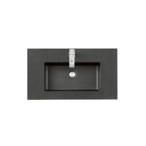 James Martin SWB-S31.5-CHB 31.5 Inch Single Sink Top in Charcoal Black