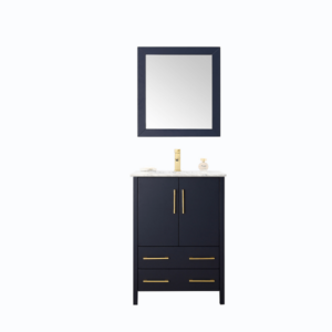 Legion Furniture WA7924-B 24 Inch Solid Wood Inch Vanity Set with Mirror in Blue, No Faucet