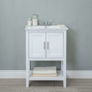 Legion Furniture WLF6020-W 24 Inch White Vanity, No Faucet