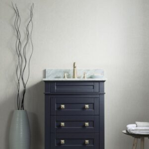 Legion Furniture WS3124-B 24 Inch Solid Wood Vanity in Blue, No Faucet