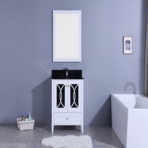 Legion Furniture WT7430-WB 30 Inch Vanity Set with Mirror in White, No Faucet