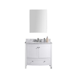 Legion Furniture WT9309-36-W-PVC 36 Inch White Bathroom Vanity