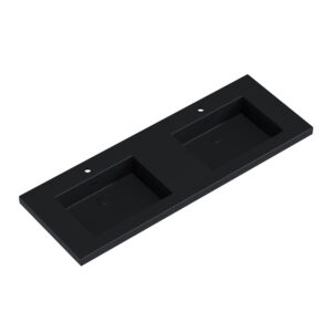 Dowell Topmount Bathroom Black Resin Basin 000 6122BP-BL