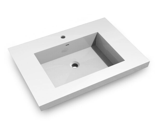 Dowell Topmount Bathroom Resin Basin 000 3122BP