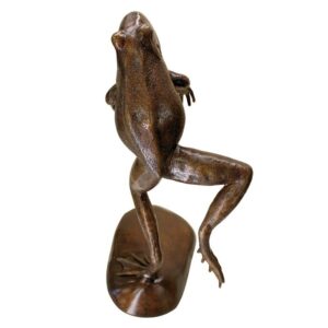 Design Toscano AS22053 17 Inch Giant Leaping Frog Statue - Bronze