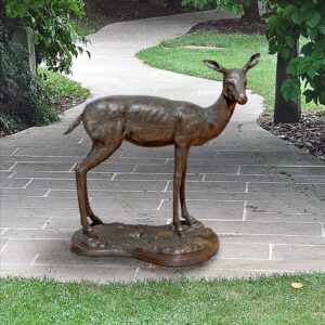 Design Toscano AS223681 32 Inch Mother Doe on Base Statue - Bronze