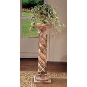 Design Toscano BX0102 9 Inch Venetian Dogs Marble Column