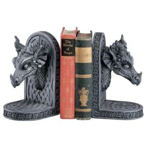 Design Toscano CL2649 4 Inch Gray Friar Dragon Bookends