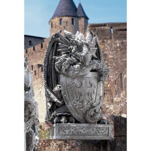 Design Toscano CL2885 8 Inch Shield Arthurian Dragon