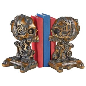 Design Toscano CL7028 6 1/2 Inch Cyborg Skeleton Bookend