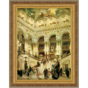 Design Toscano DA1264 37 1/4 Inch Le Couloir de l'Opera Framed Canvas Replica Painting - Grade