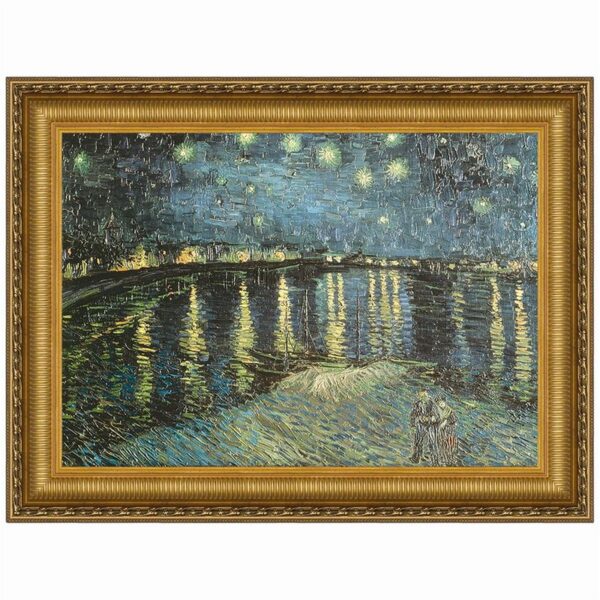 Design Toscano DA1362 28 1/4 Inch La Nuit Etoilee 1889 Canvas Replica Painting - Medium