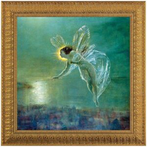 Design Toscano DA1374 36 1/2 Inch Spirit of The Night Fairy 1879 Framed Canvas Replica Painting - Large