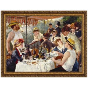 Design Toscano DA1396 56 Inch Luncheon of The Boating Party 1881 Canvas Replica Painting - Grande