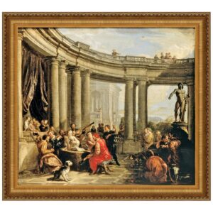 Design Toscano DA1552 20 1/4 Inch Concert Given in The Interior of a Circular Gallery of The Doric Order Canvas Replica Painting - Medium