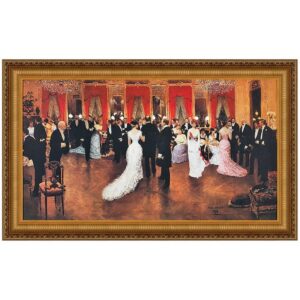 Design Toscano DA1593 39 1/4 Inch an Evening Soiree Canvas Replica Painting - Large