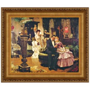 Design Toscano DA1603 38 1/4 Inch The Conversation Piece Canvas Replica Painting - Large