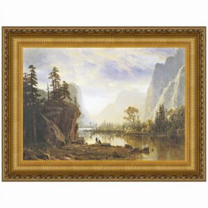 Design Toscano DA1653 37 1/4 Inch Yosemite Valley 1863 Framed Canvas Replica Painting - Large