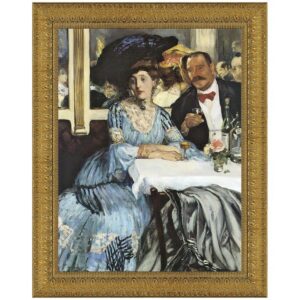 Design Toscano DA1824 37 1/2 Inch Chez Mouquin a Bar at The Folies Bergere 1905 Canvas Replica Painting - Grande