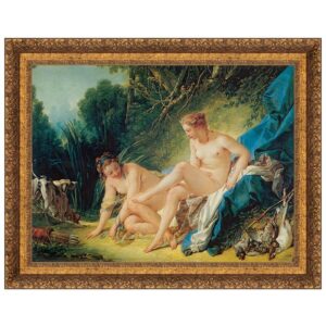 Design Toscano DA2064 47 Inch Diana Leaving Her Bath 1742 Canvas Replica Painting - Grande