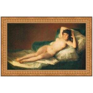 Design Toscano DA2151 20 1/2 Inch The Nude Maja La Maja Desnuda 1800 Canvas Replica Painting - Small