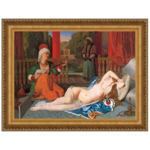 Design Toscano DA2171 17 1/4 Inch Odalisque with Slave 1842 Canvas Replica Painting - Small