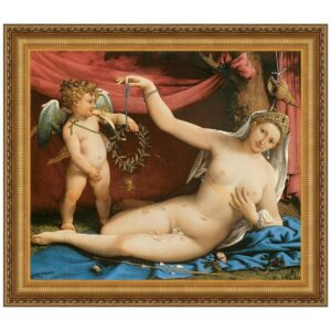 Design Toscano DA2213 39 1/4 Inch Venus and Cupid Late 1520 Canvas Replica Painting - Large