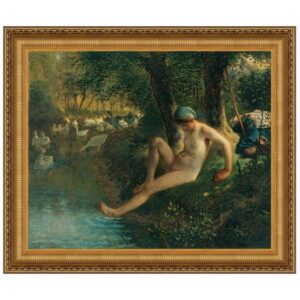 Design Toscano DA2242 29 1/4 Inch The Goose Girl 1863 Canvas Replica Painting - Medium