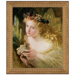 Design Toscano DA2431 15 Inch Take Fair Face 1870 Framed Woman Canvas Replica Painting - Small