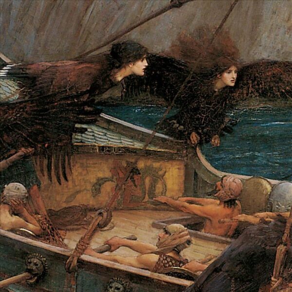 Design Toscano DA2683 38 3/4 Inch Ulysses and The Sirens 1891 Canvas Replica Painting - Large
