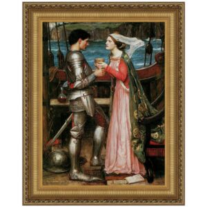 Design Toscano DA2793 32 3/4 Inch Tristan and Isolde Sharing The Potion 1916 Canvas Replica Painting - Large