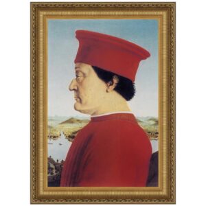 Design Toscano DA2954 35 1/4 Inch Portrait of Federico Da Montefeitro 1466 Canvas Replica Painting - Grande