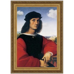 Design Toscano DA2964 35 1/4 Inch Portrait of Agnolo Doni 1506 Canvas Replica Painting - Grande