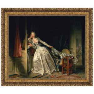 Design Toscano DA3104 45 Inch The Stolen Kiss C 1788 Canvas Replica Painting - Grande