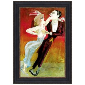 Design Toscano DA3654 33 3/4 Inch Modern Couple Dancing Framed Canvas Replica Painting - Grande