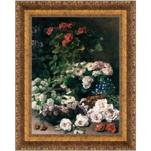 Design Toscano DA3782 22 Inch Spring Flowers 1864 Canvas Replica Painting - Medium