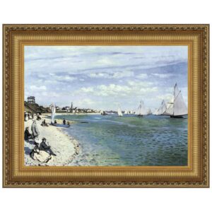 Design Toscano DA3813 37 1/4 Inch Regatta at Sainte Adresse 1867 Canvas Replica Painting - Large