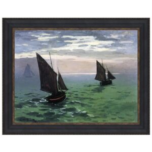 Design Toscano DA3823 36 3/4 Inch Fishing Boats at Sea 1868 Canvas Replica Painting - Large