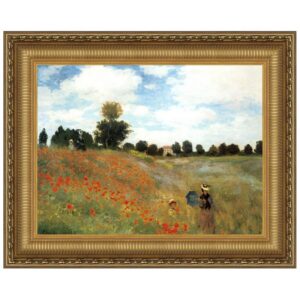 Design Toscano DA3944 47 3/4 Inch Poppy Field 1873 Canvas Replica Painting - Grande