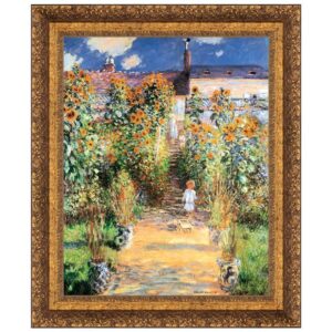 Design Toscano DA4044 38 Inch The Artists Garden at Vetheuil 1880 Canvas Replica Painting - Grande