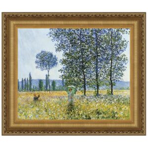 Design Toscano DA4112 28 1/4 Inch Sunlight Effect Under The Poplars 1887 Canvas Replica Painting - Medium