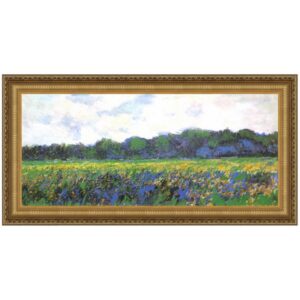 Design Toscano DA4124 49 1/4 Inch Field of Yellow Irises at Giverny 1887 Canvas Replica Painting - Grande