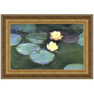 Design Toscano DA4151 16 3/4 Inch Water Lilies Nympheas 1898 Canvas Replica Painting - Small